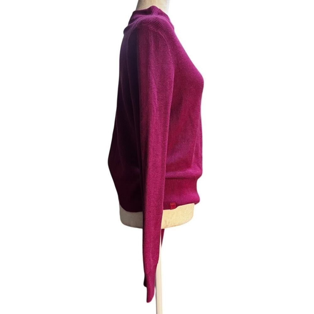 Lululemon Wild Berry Mock Neck Ribbed Sweater Athleisure Core Estimate Size M/L - Picture 3 of 6
